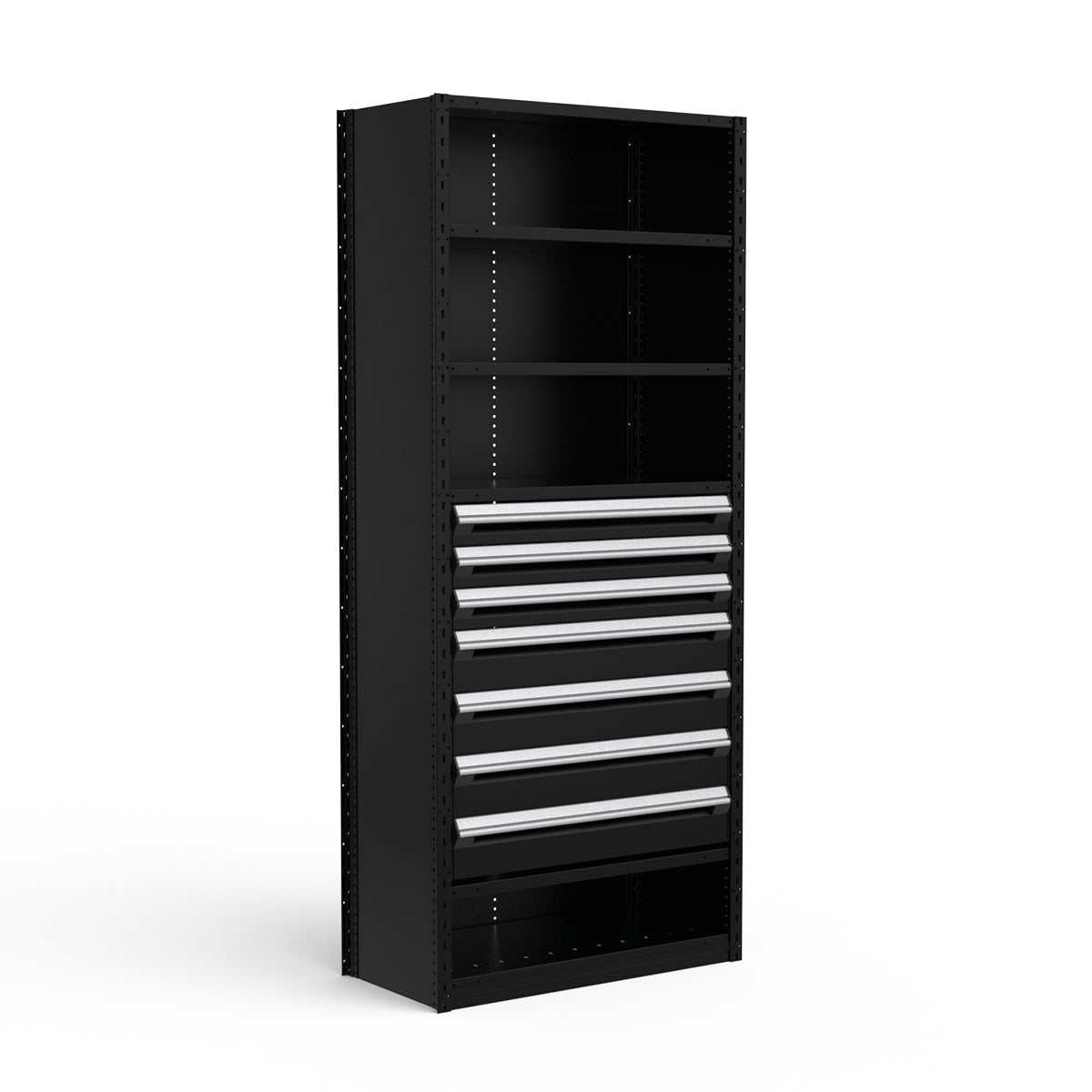 Shelving with Drawers - 36"H Drawer Bank - 7 drawers (Starter)