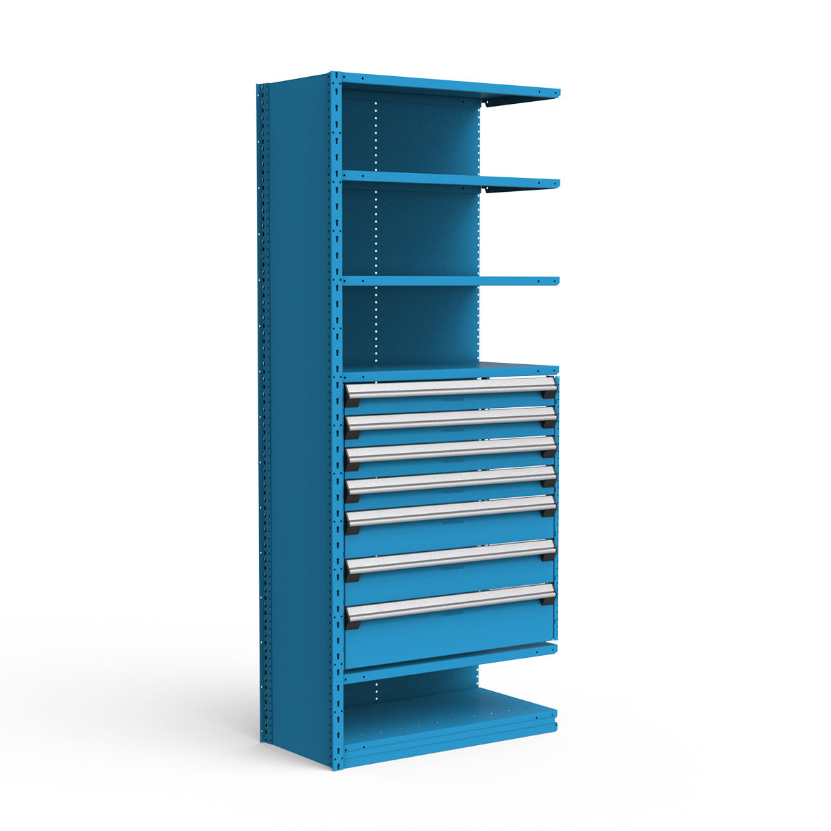 Shelving with Drawers - 36"H Drawer Bank - 7 drawers (Add-On)
