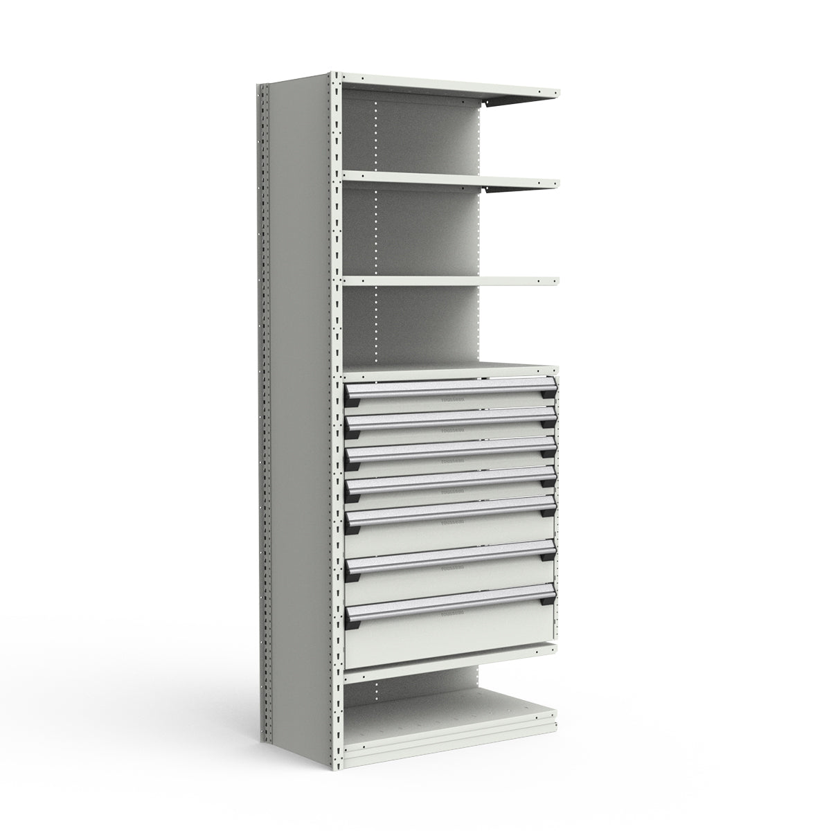 Shelving with Drawers - 36"H Drawer Bank - 7 drawers (Add-On)