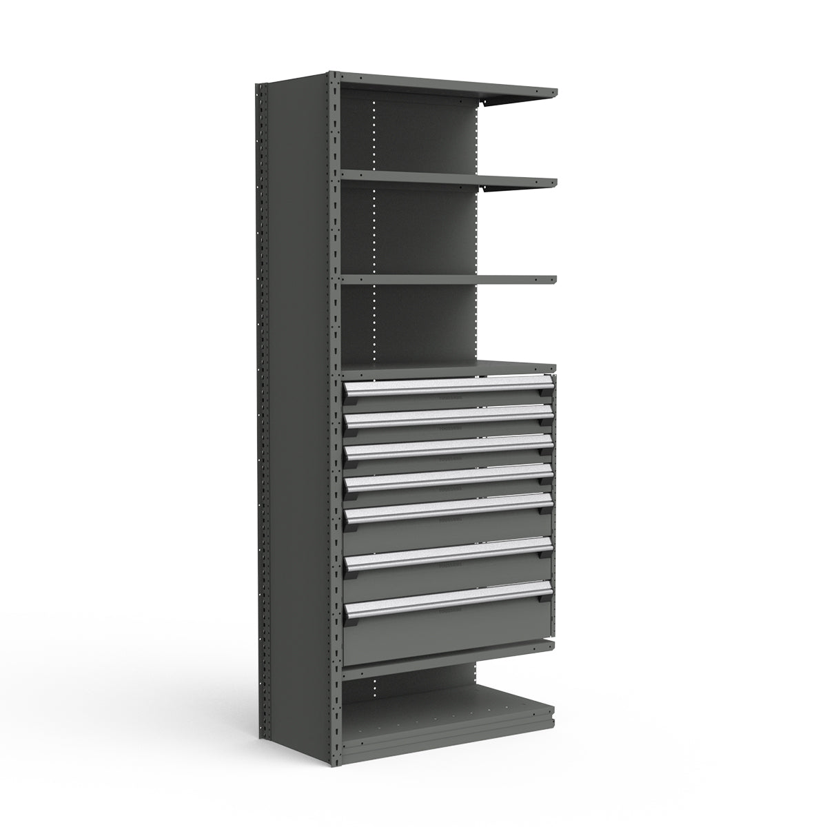 Shelving with Drawers - 36"H Drawer Bank - 7 drawers (Add-On)