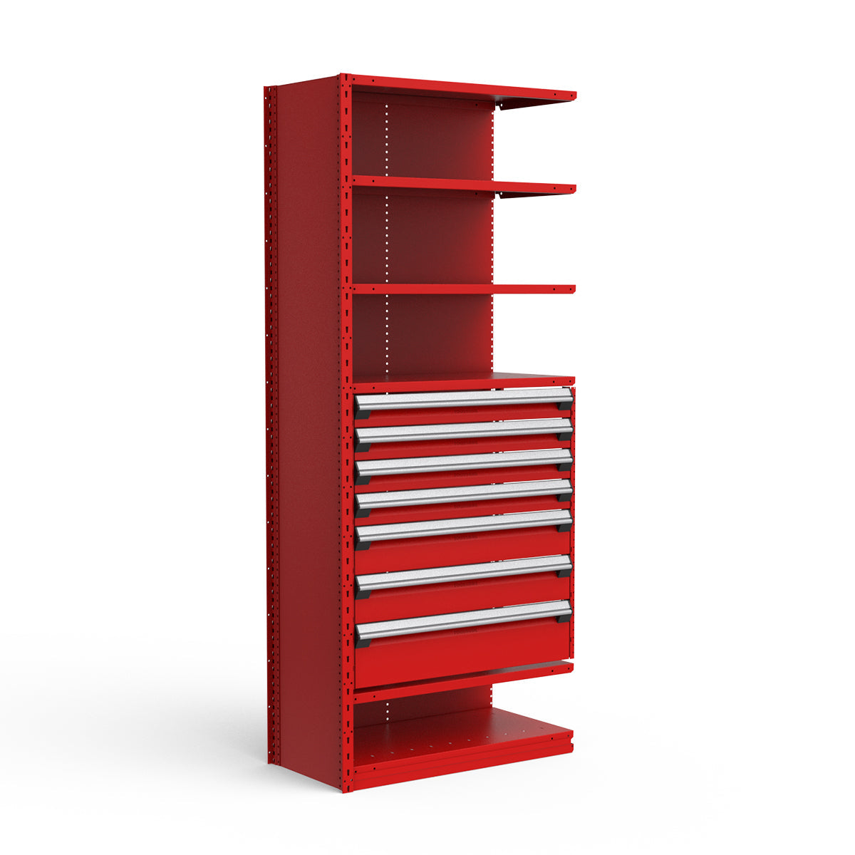 Shelving with Drawers - 36"H Drawer Bank - 7 drawers (Add-On)
