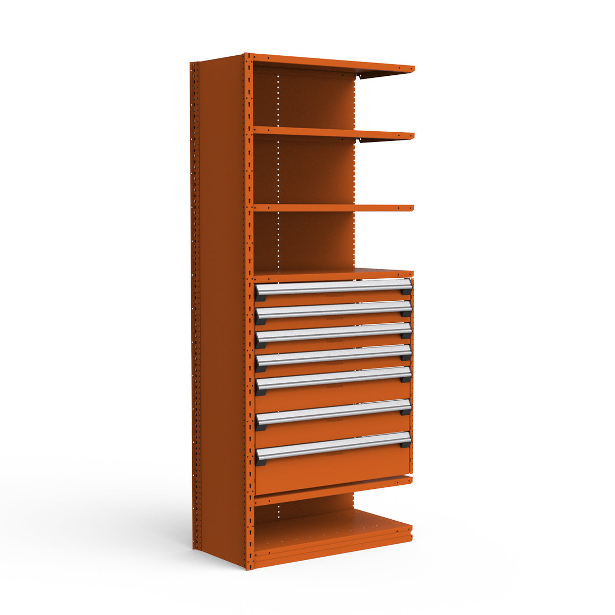 Shelving with Drawers - 36"H Drawer Bank - 7 drawers (Add-On)