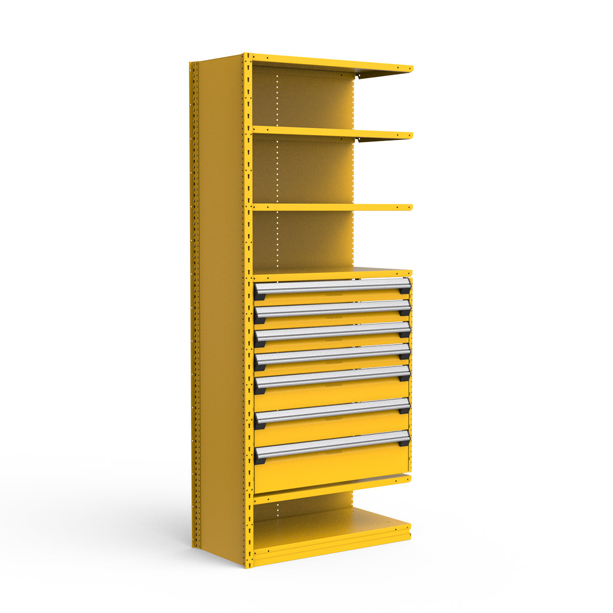 Shelving with Drawers - 36"H Drawer Bank - 7 drawers (Add-On)