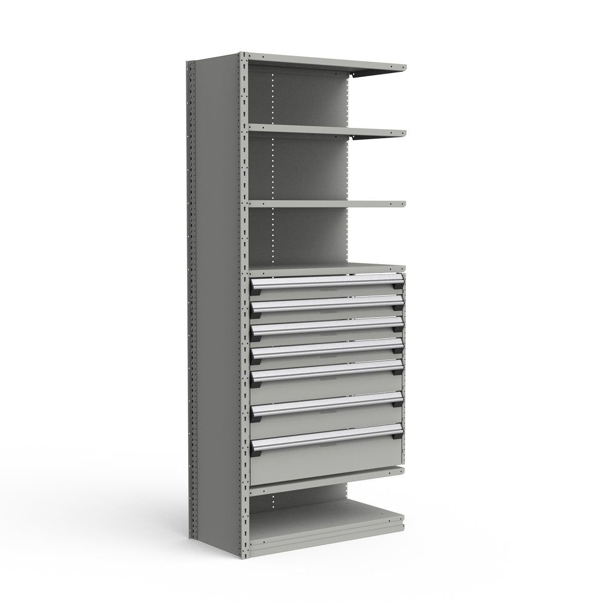 Shelving with Drawers - 36"H Drawer Bank - 7 drawers (Add-On)