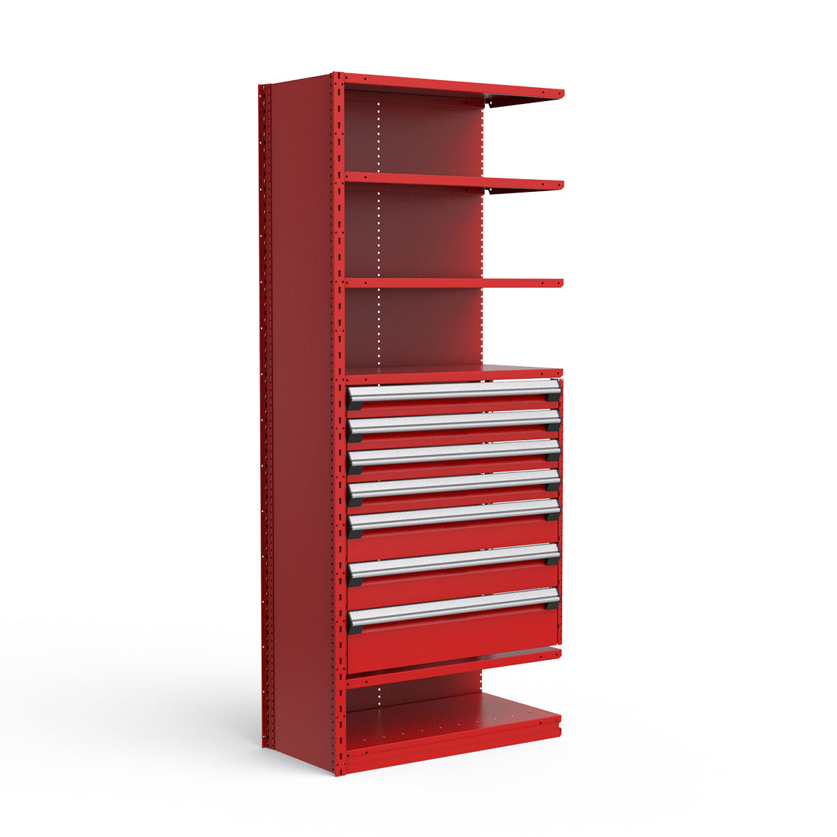 Shelving with Drawers - 36"H Drawer Bank - 7 drawers (Add-On)