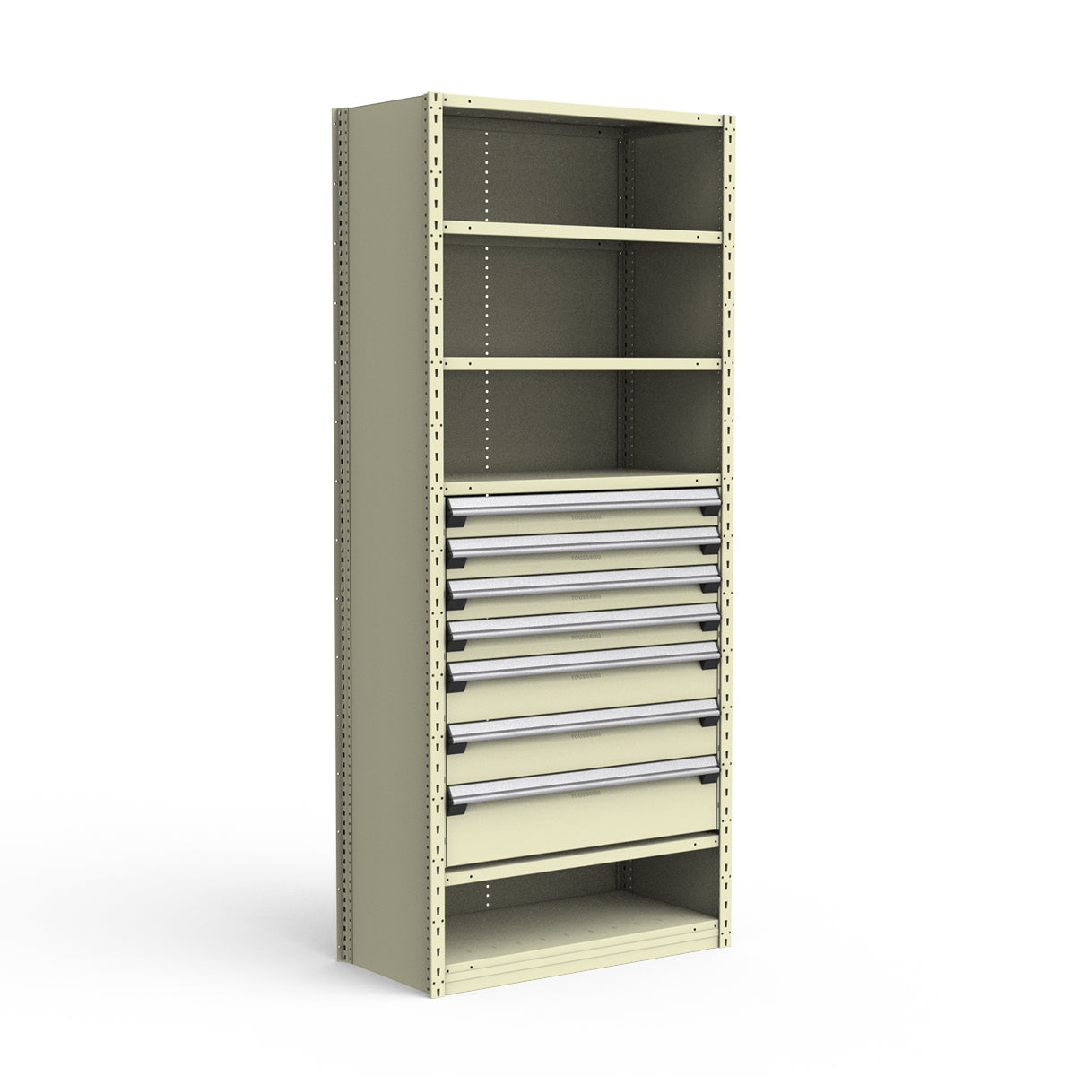 Shelving with Drawers - 36"H Drawer Bank - 7 drawers (Starter)