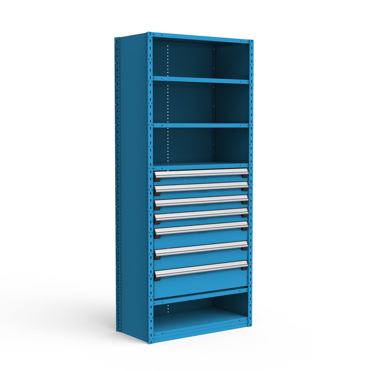 Shelving with Drawers - 36"H Drawer Bank - 7 drawers (Starter)