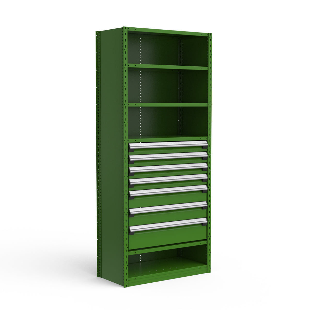 Shelving with Drawers - 36"H Drawer Bank - 7 drawers (Starter)