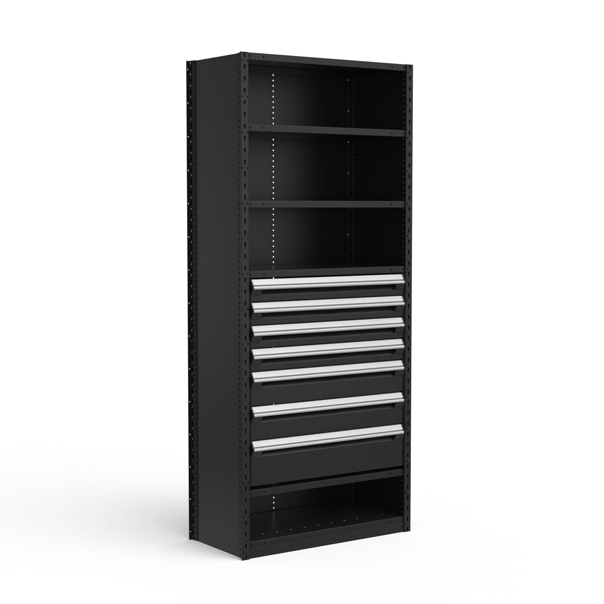 Shelving with Drawers - 36"H Drawer Bank - 7 drawers (Starter)