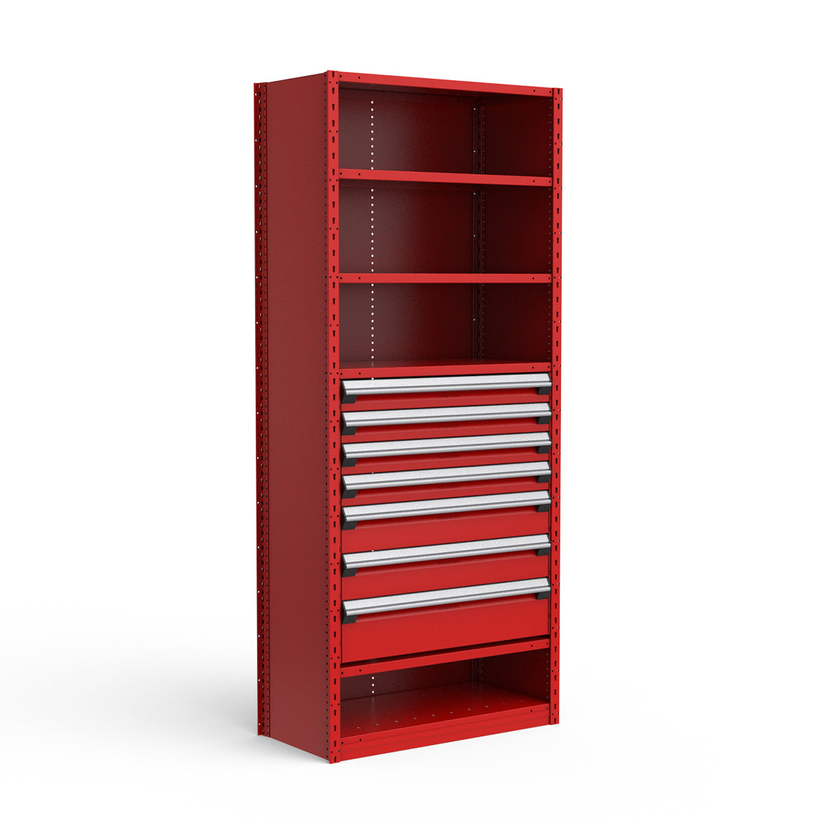 Shelving with Drawers - 36"H Drawer Bank - 7 drawers (Starter)