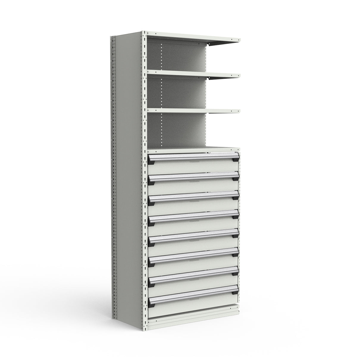 Shelving with Drawers - 48"H Drawer Bank - 8 drawers (Add-On)