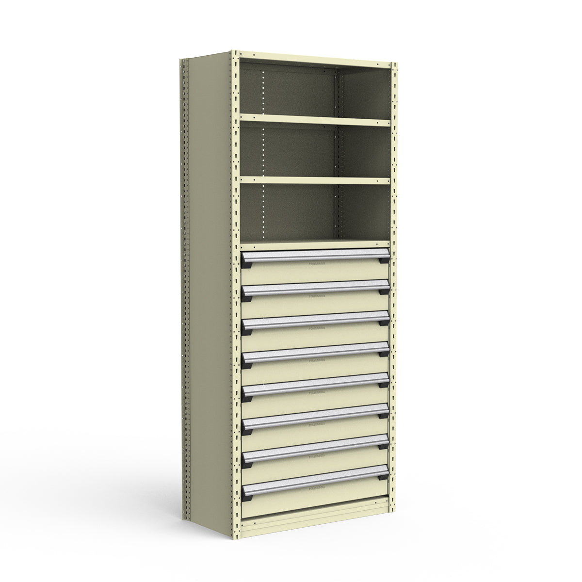 Shelving with Drawers - 48"H Drawer Bank - 8 drawers (Starter)