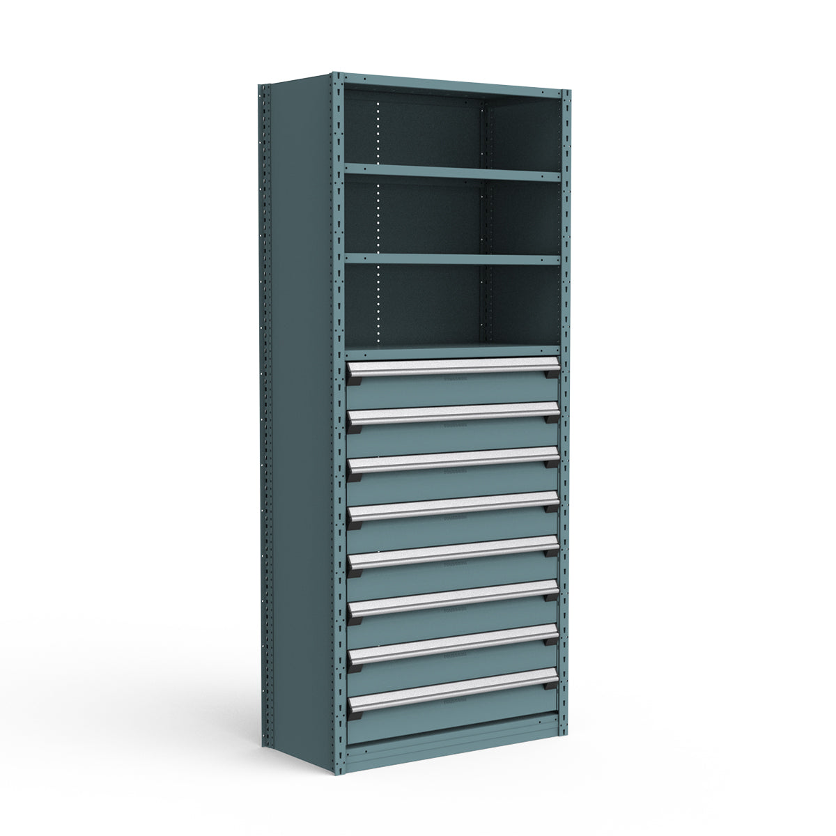 Shelving with Drawers - 48"H Drawer Bank - 8 drawers (Starter)