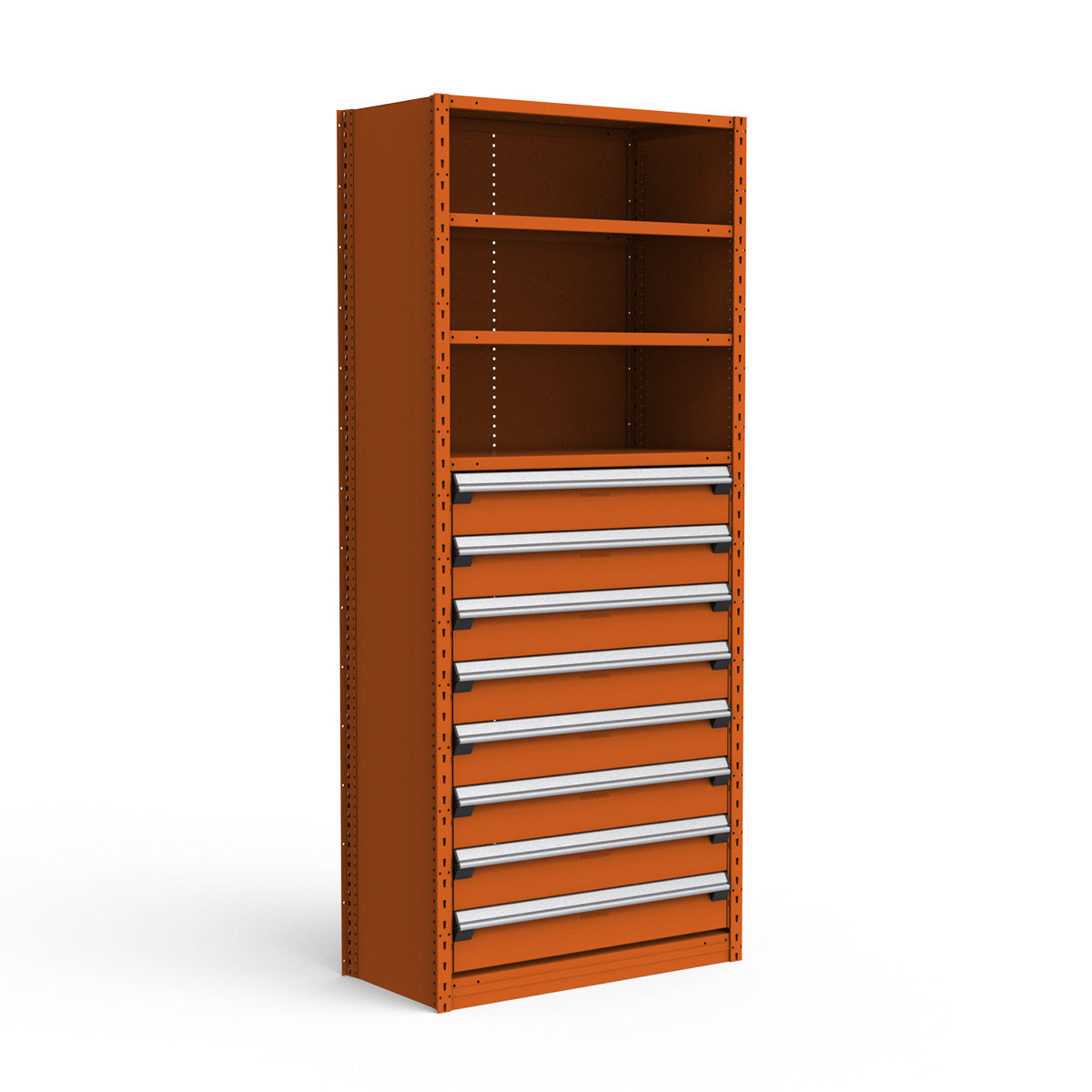 Shelving with Drawers - 48"H Drawer Bank - 8 drawers (Starter)