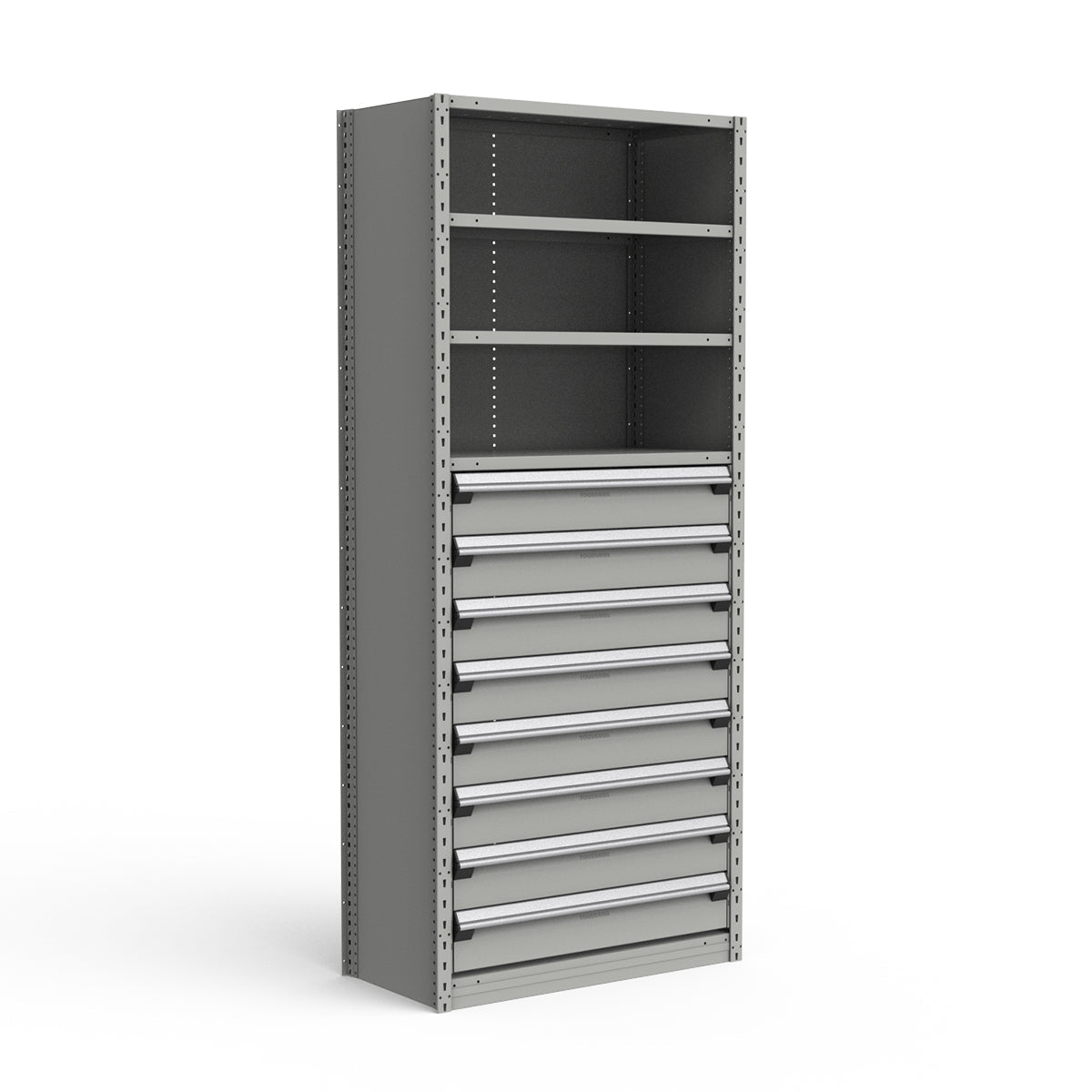 Shelving with Drawers - 48"H Drawer Bank - 8 drawers (Starter)