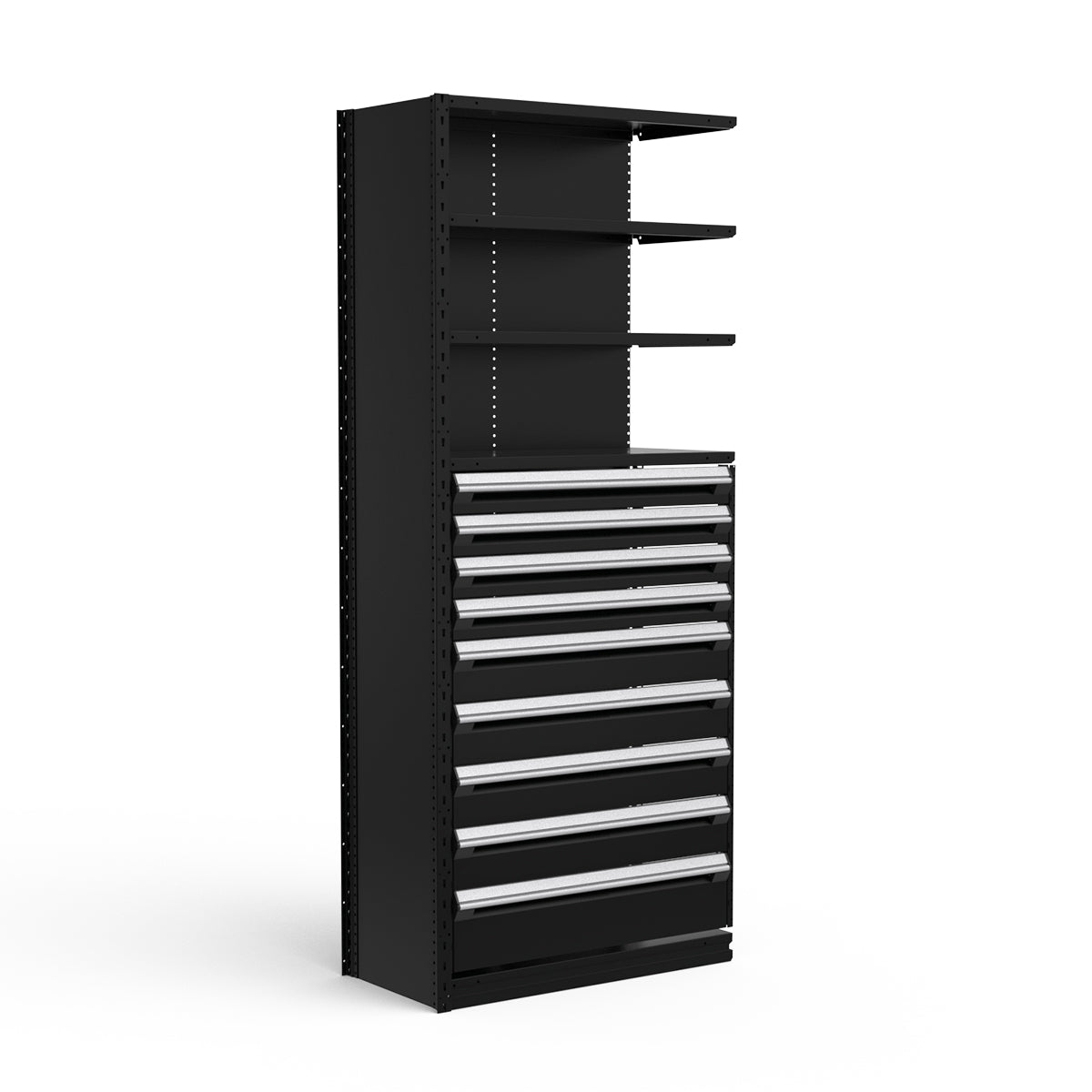 Shelving with Drawers - 48"H Drawer Bank - 9 drawers (Add-On)