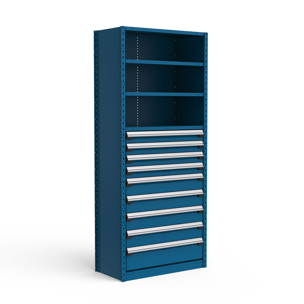 Shelving with Drawers - 48"H Drawer Bank - 9 drawers (Starter)