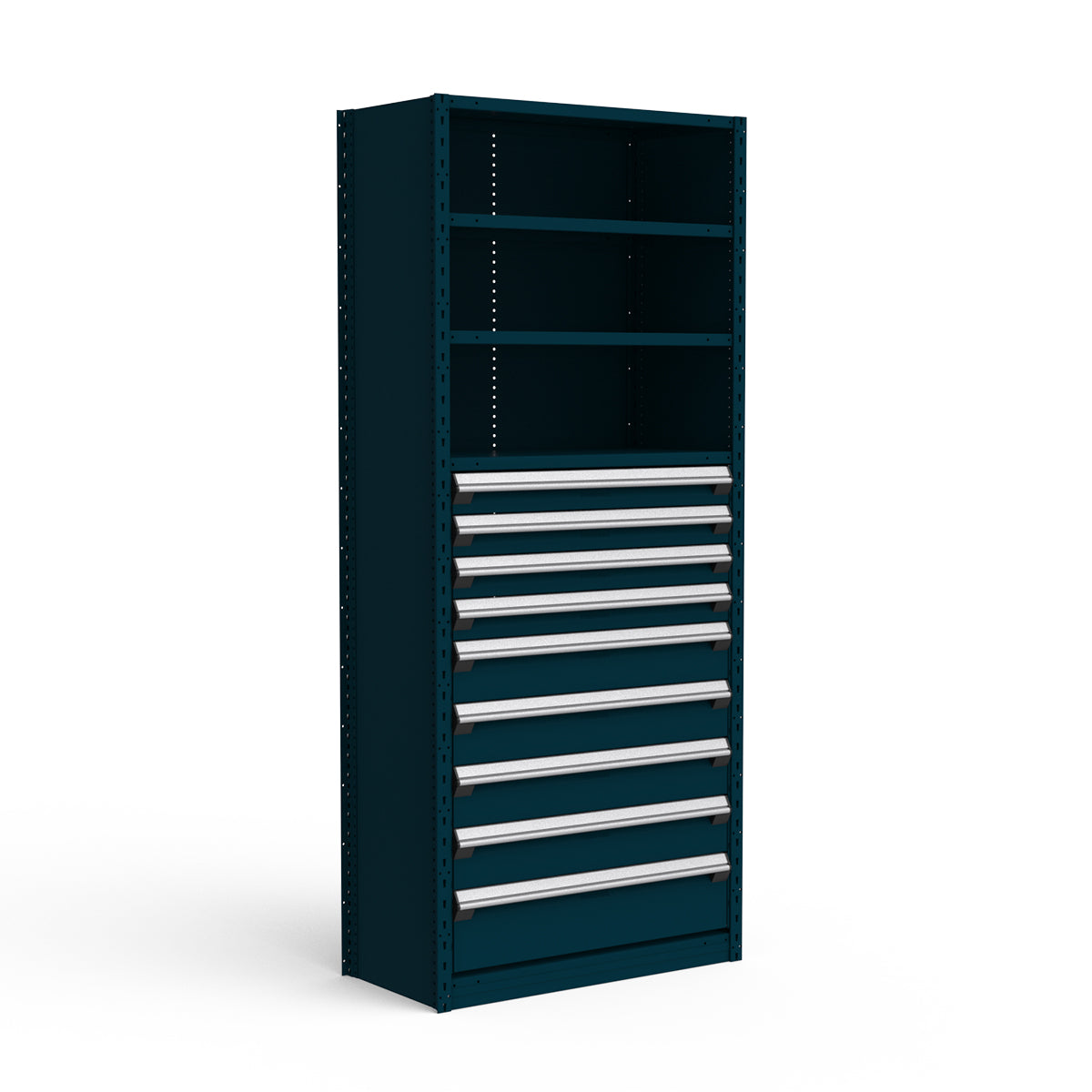 Shelving with Drawers - 48"H Drawer Bank - 9 drawers (Starter)