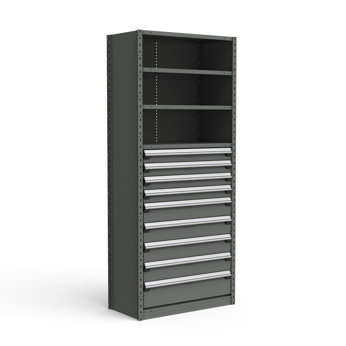Shelving with Drawers - 48"H Drawer Bank - 9 drawers (Starter)