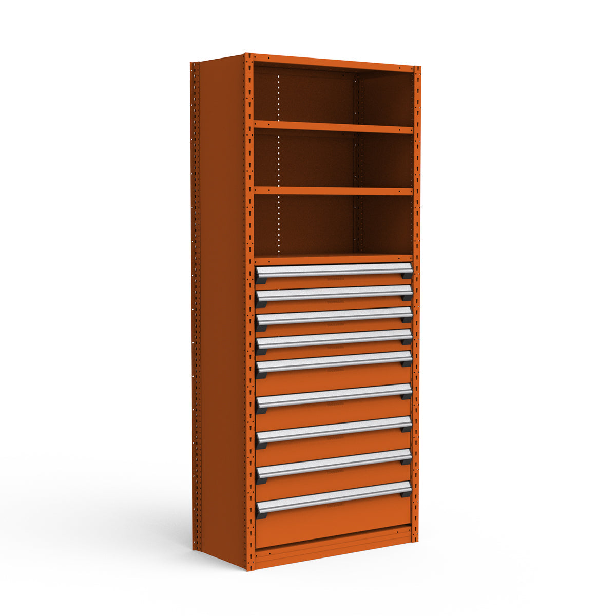 Shelving with Drawers - 48"H Drawer Bank - 9 drawers (Starter)