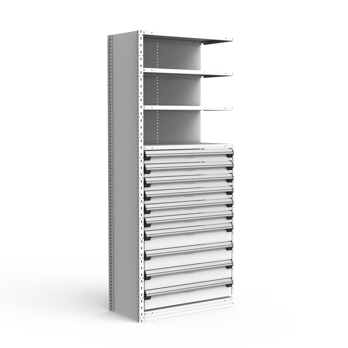Shelving with Drawers - 48"H Drawer Bank - 10 drawers (Add-On)