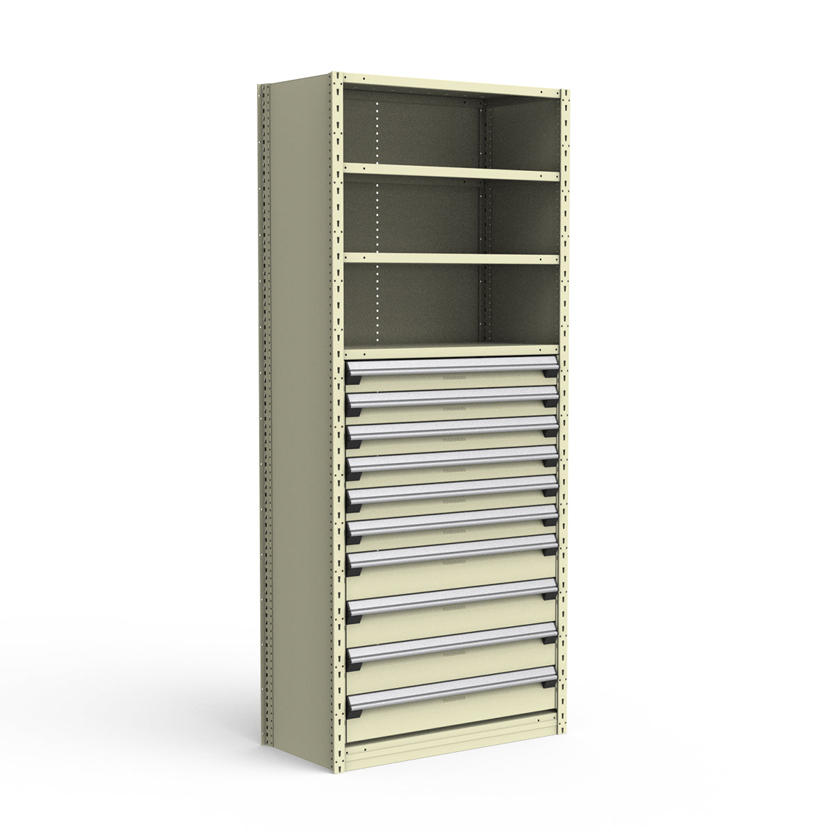 Shelving with Drawers - 48"H Drawer Bank - 10 drawers (Starter)