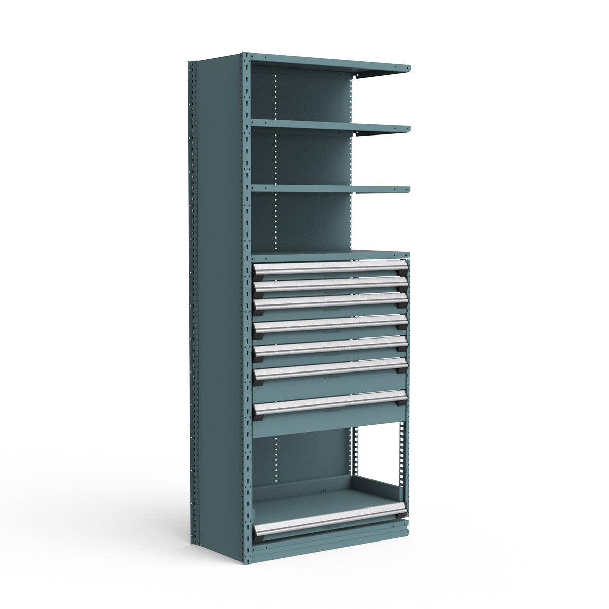 Shelving with Drawers - 48"H Drawer Bank - 7 drawers (Add-On)