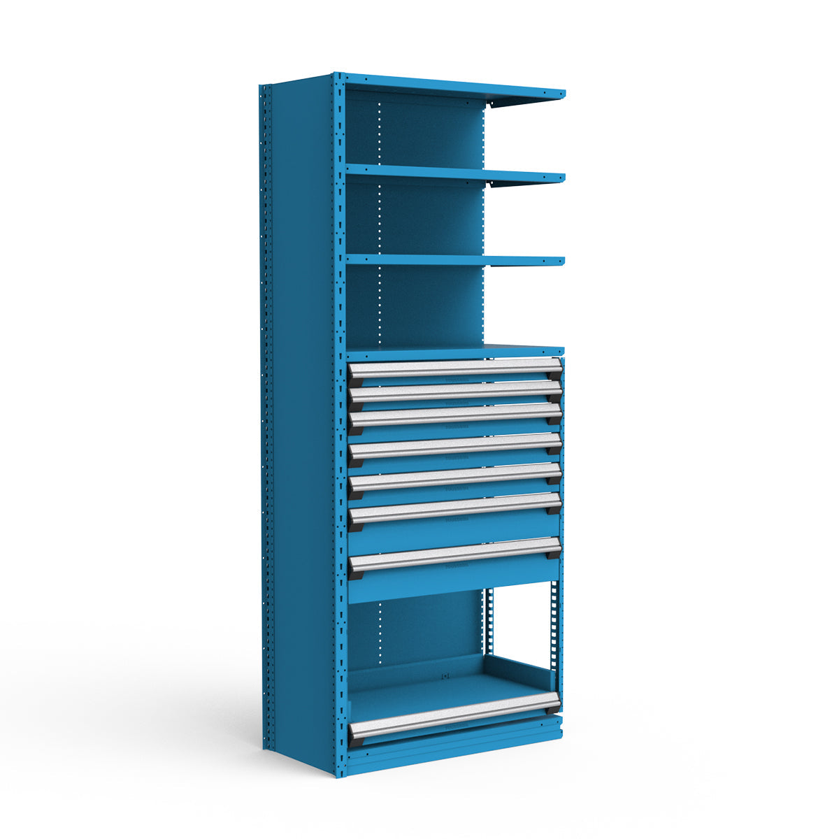 Shelving with Drawers - 48"H Drawer Bank - 7 drawers (Add-On)