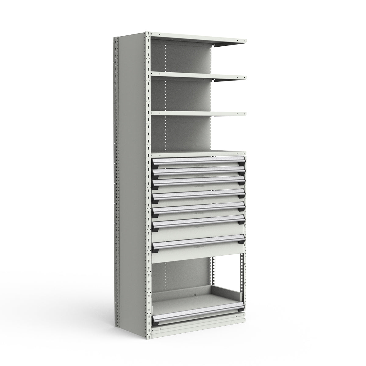 Shelving with Drawers - 48"H Drawer Bank - 7 drawers (Add-On)