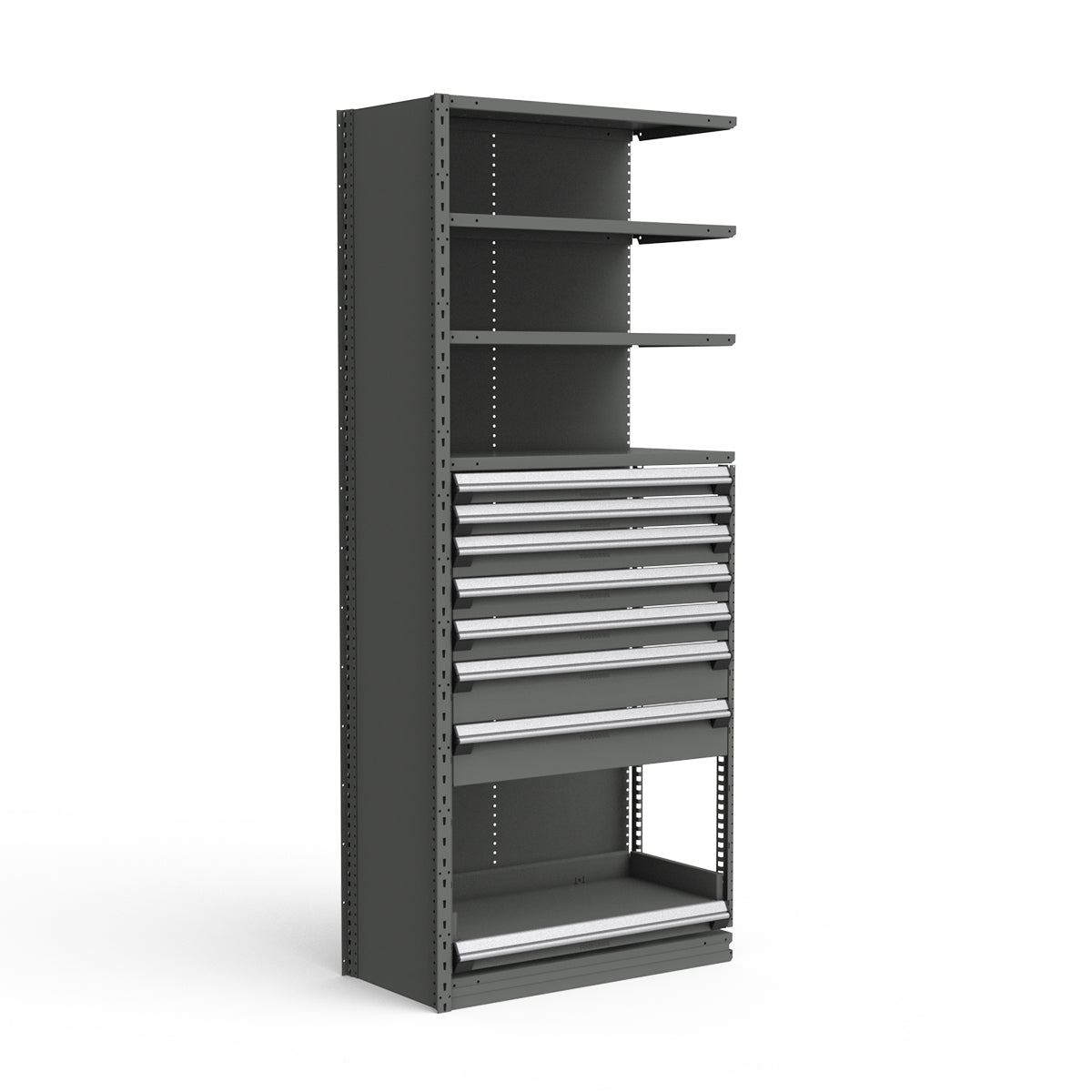 Shelving with Drawers - 48"H Drawer Bank - 7 drawers (Add-On)