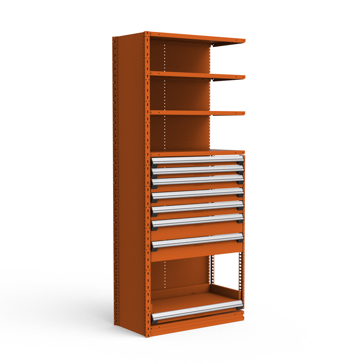 Shelving with Drawers - 48"H Drawer Bank - 7 drawers (Add-On)