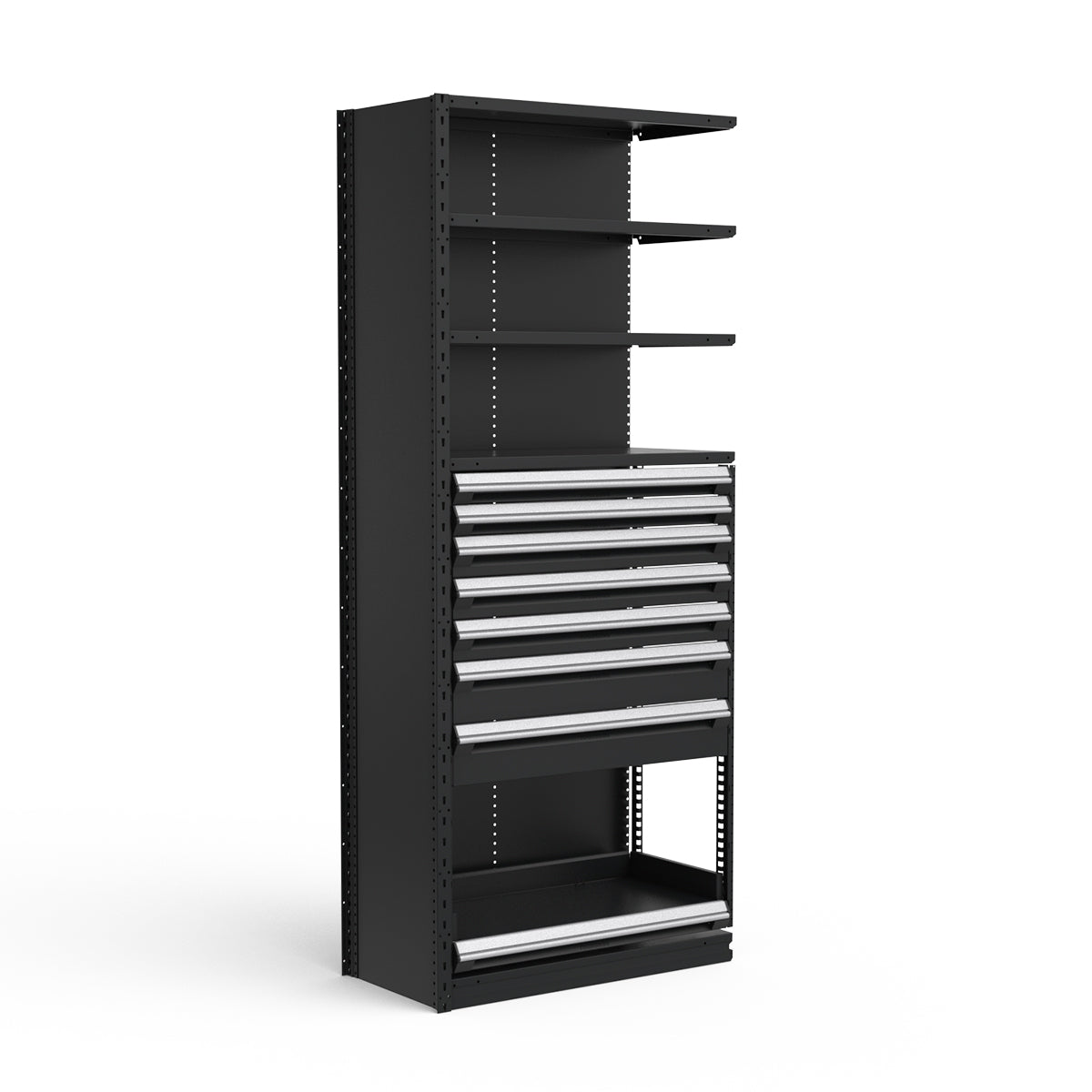 Shelving with Drawers - 48"H Drawer Bank - 7 drawers (Add-On)