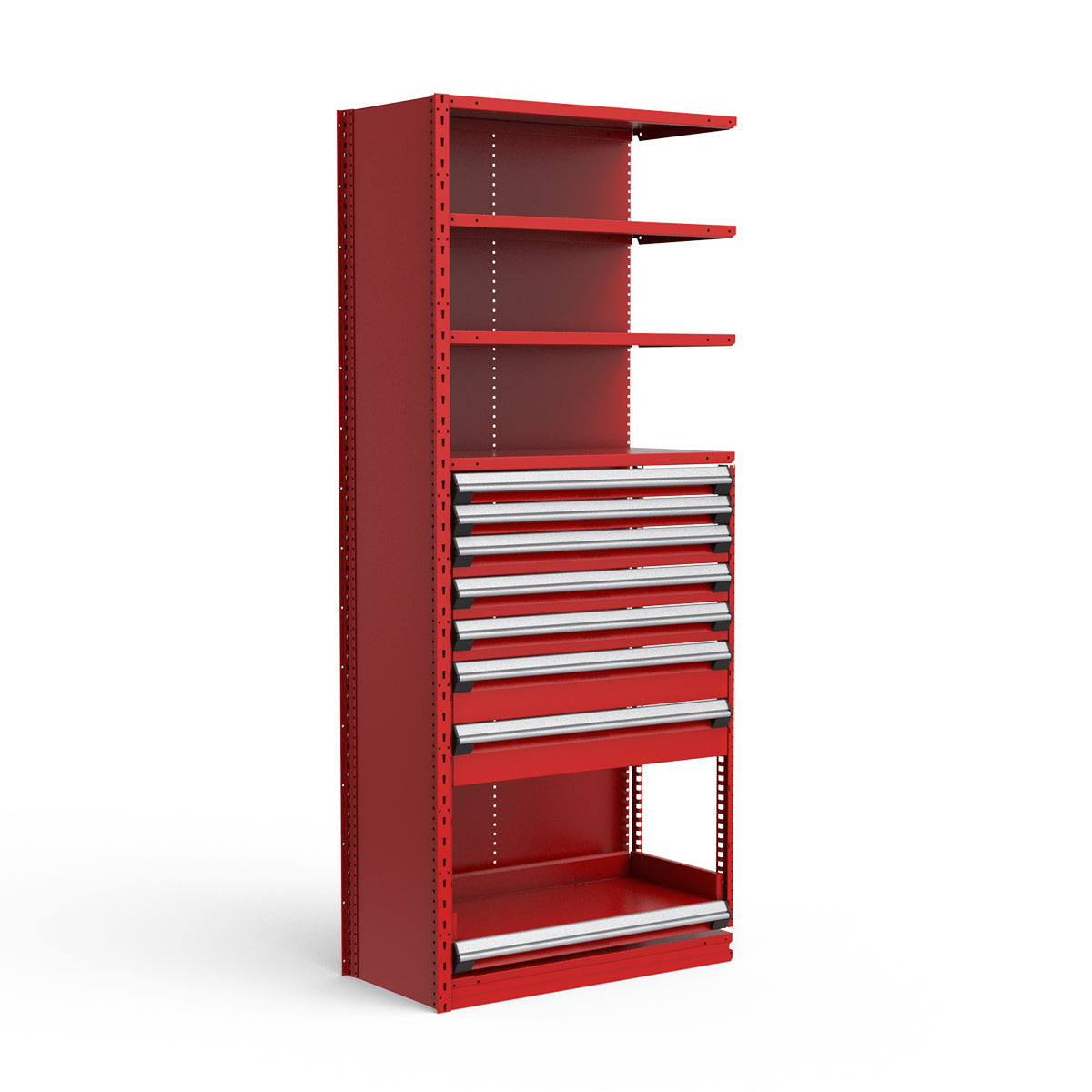 Shelving with Drawers - 48"H Drawer Bank - 7 drawers (Add-On)