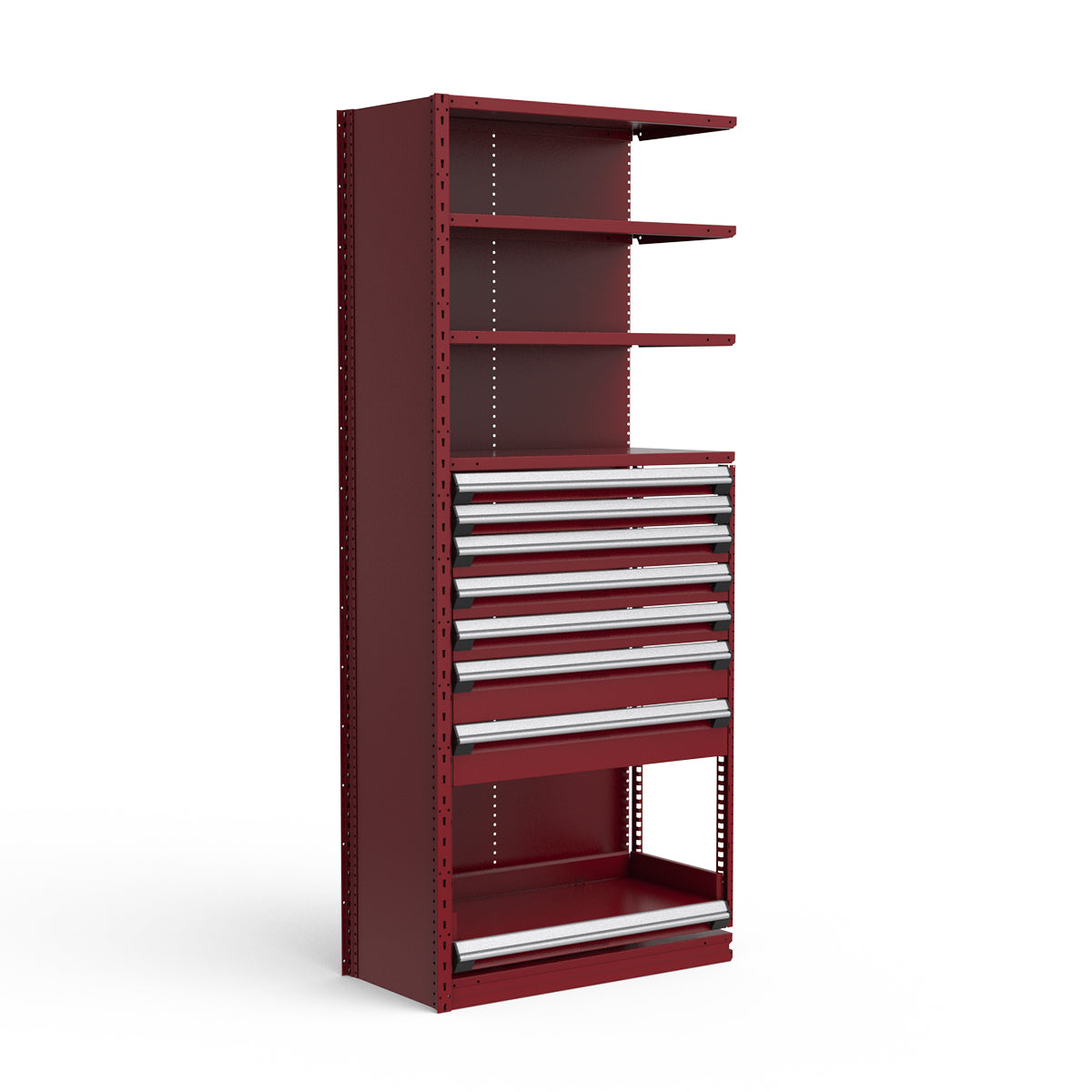 Shelving with Drawers - 48"H Drawer Bank - 7 drawers (Add-On)