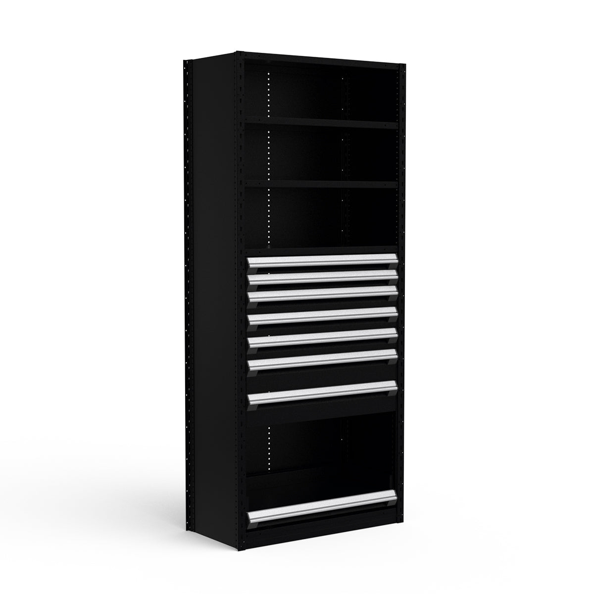 Shelving with Drawers - 48"H Drawer Bank - 7 drawers (Starter)