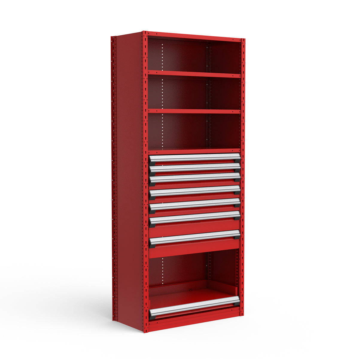 Shelving with Drawers - 48"H Drawer Bank - 7 drawers (Starter)
