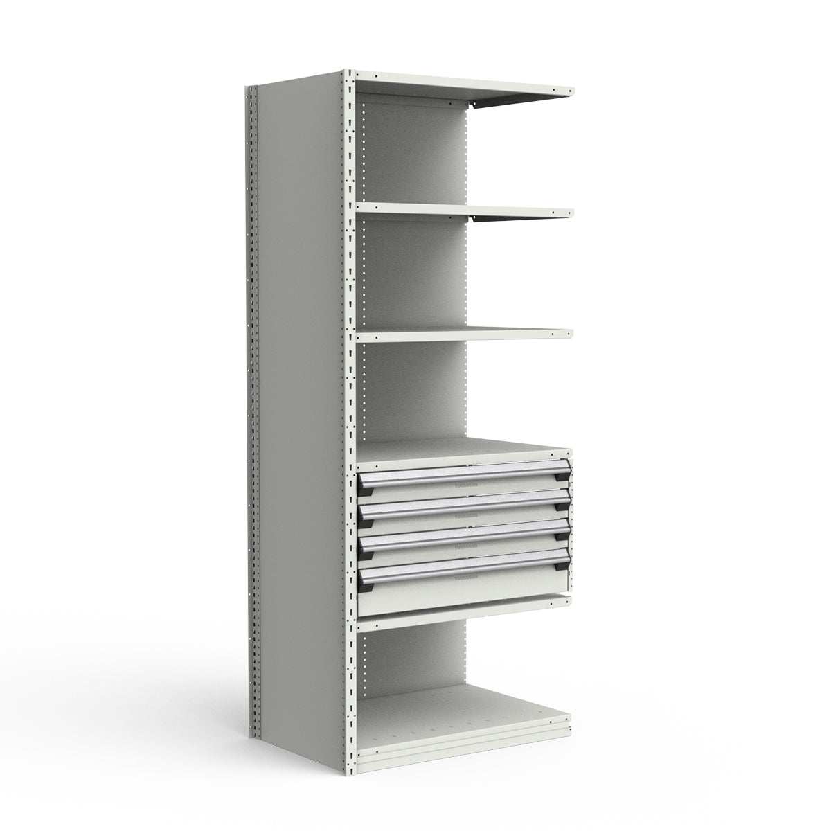 Shelving with Drawers - 18"H Drawer Bank - 4 drawers (Add-On)