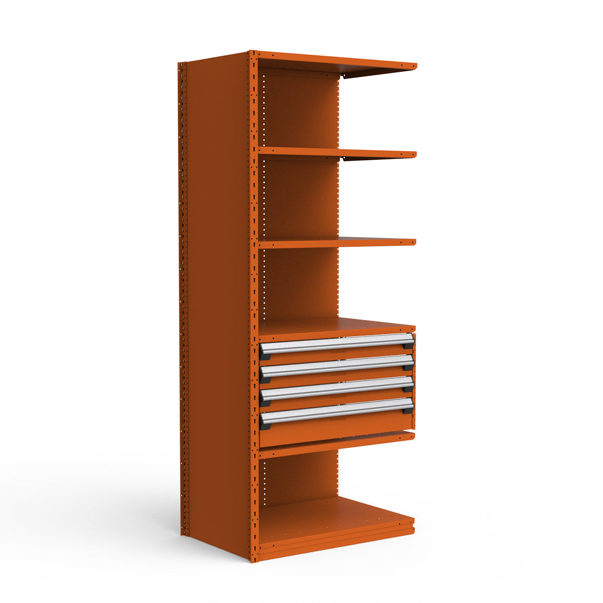 Shelving with Drawers - 18"H Drawer Bank - 4 drawers (Add-On)