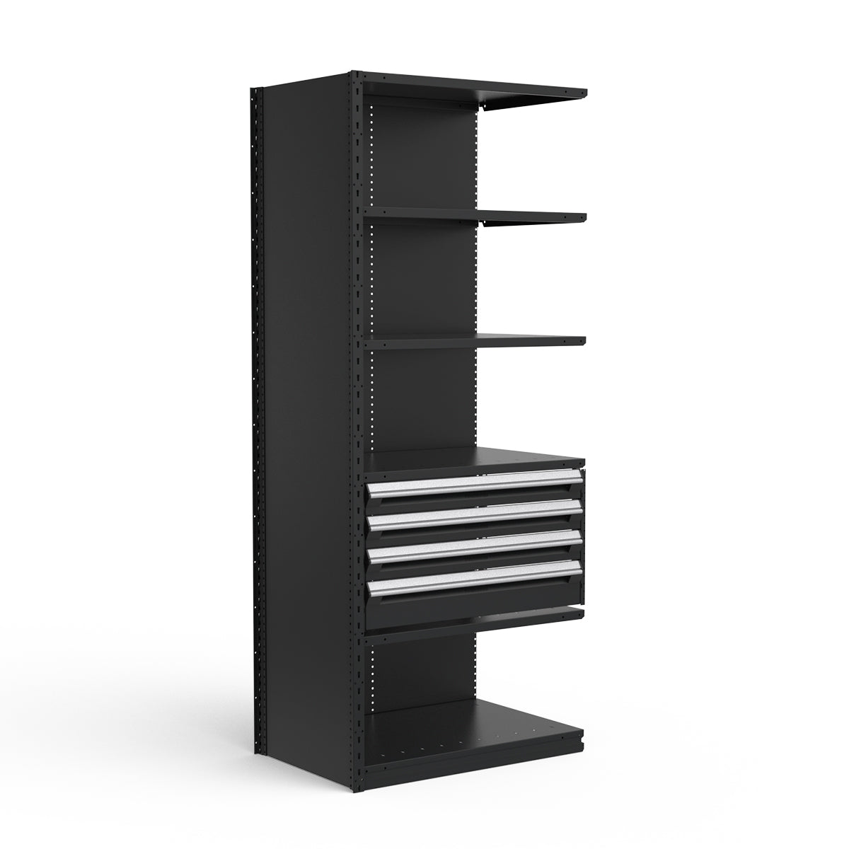Shelving with Drawers - 18"H Drawer Bank - 4 drawers (Add-On)