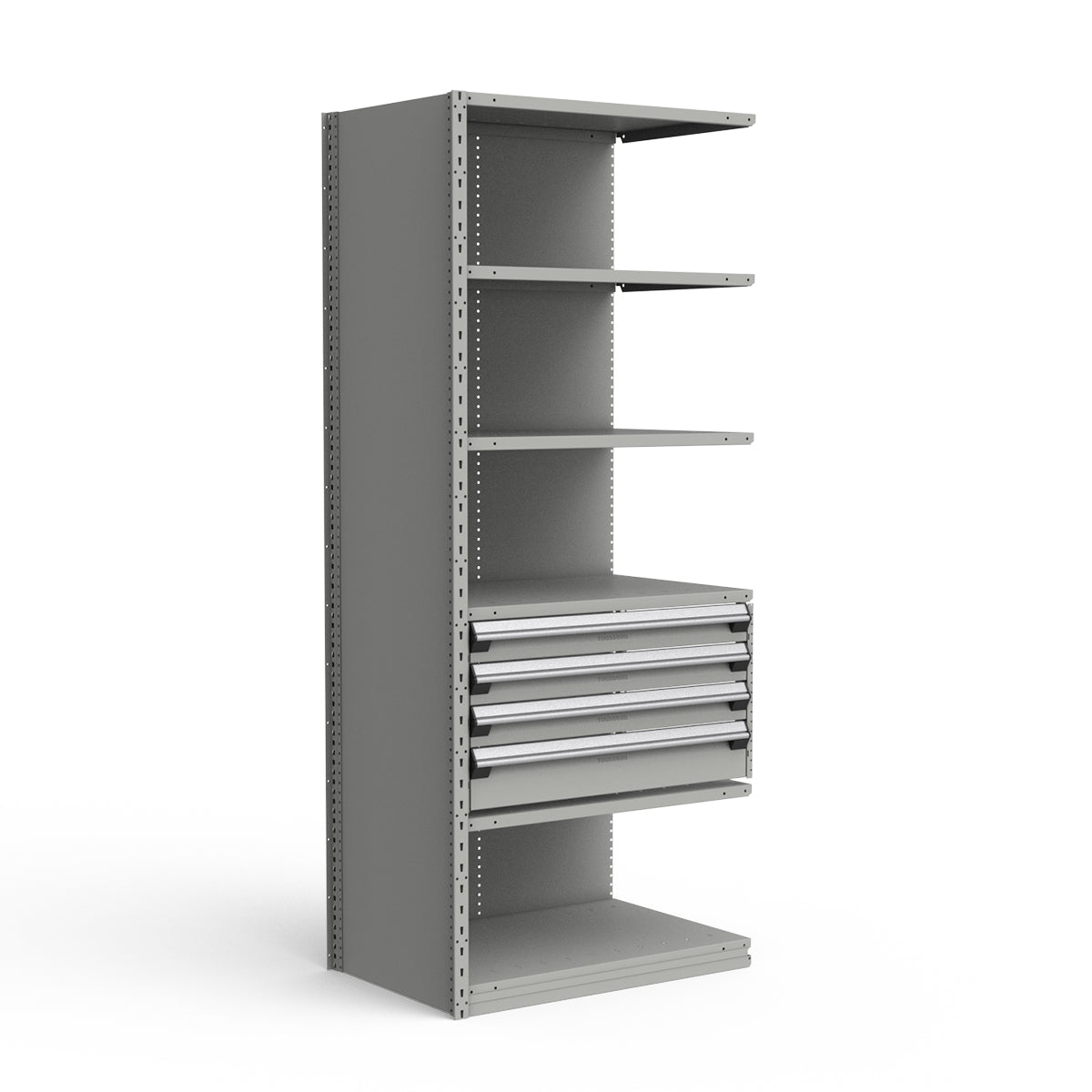 Shelving with Drawers - 18"H Drawer Bank - 4 drawers (Add-On)