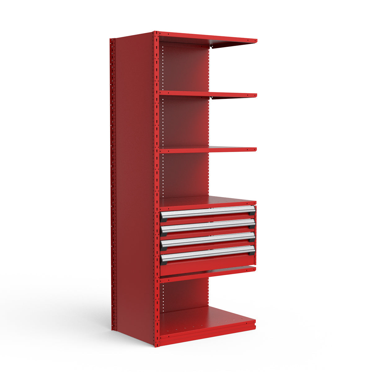 Shelving with Drawers - 18"H Drawer Bank - 4 drawers (Add-On)