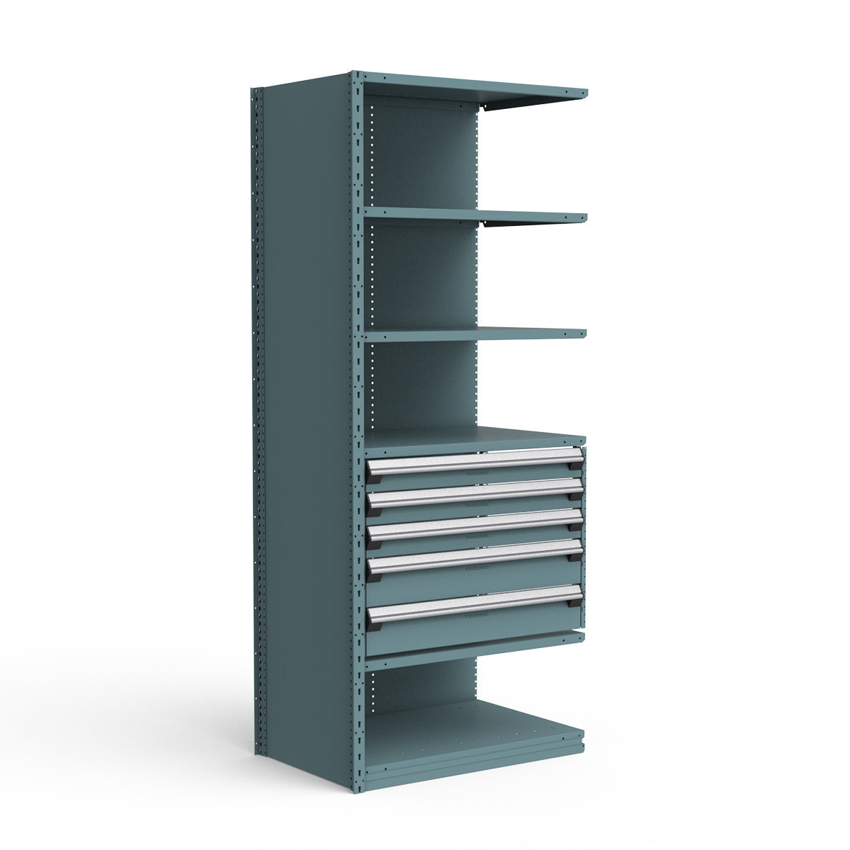 Shelving with Drawers - 24"H Drawer Bank - 5 drawers (Add-On)
