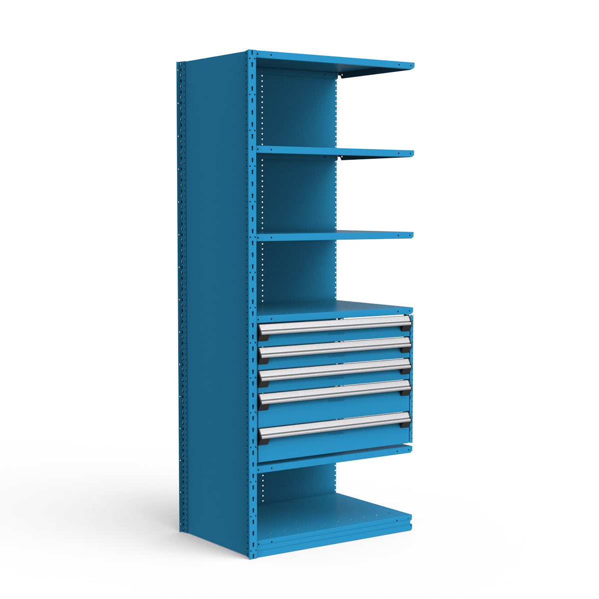 Shelving with Drawers - 24"H Drawer Bank - 5 drawers (Add-On)
