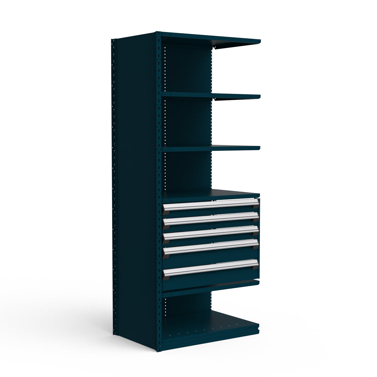 Shelving with Drawers - 24"H Drawer Bank - 5 drawers (Add-On)