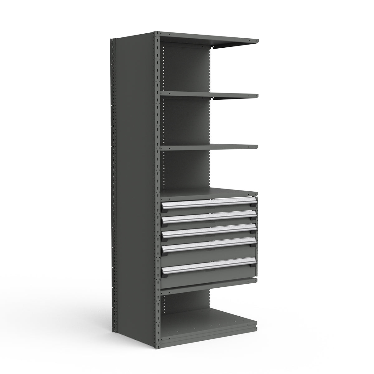 Shelving with Drawers - 24"H Drawer Bank - 5 drawers (Add-On)