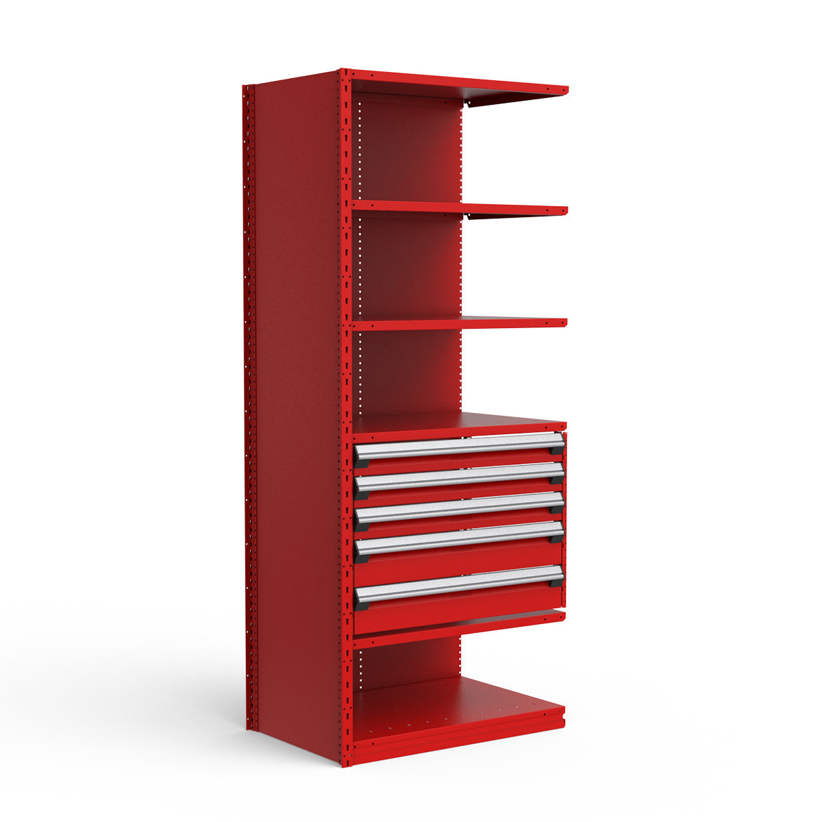 Shelving with Drawers - 24"H Drawer Bank - 5 drawers (Add-On)