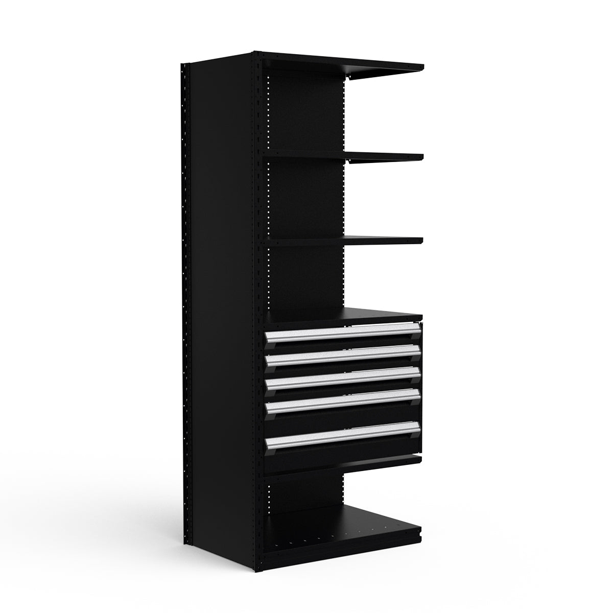 Shelving with Drawers - 24"H Drawer Bank - 5 drawers (Add-On)