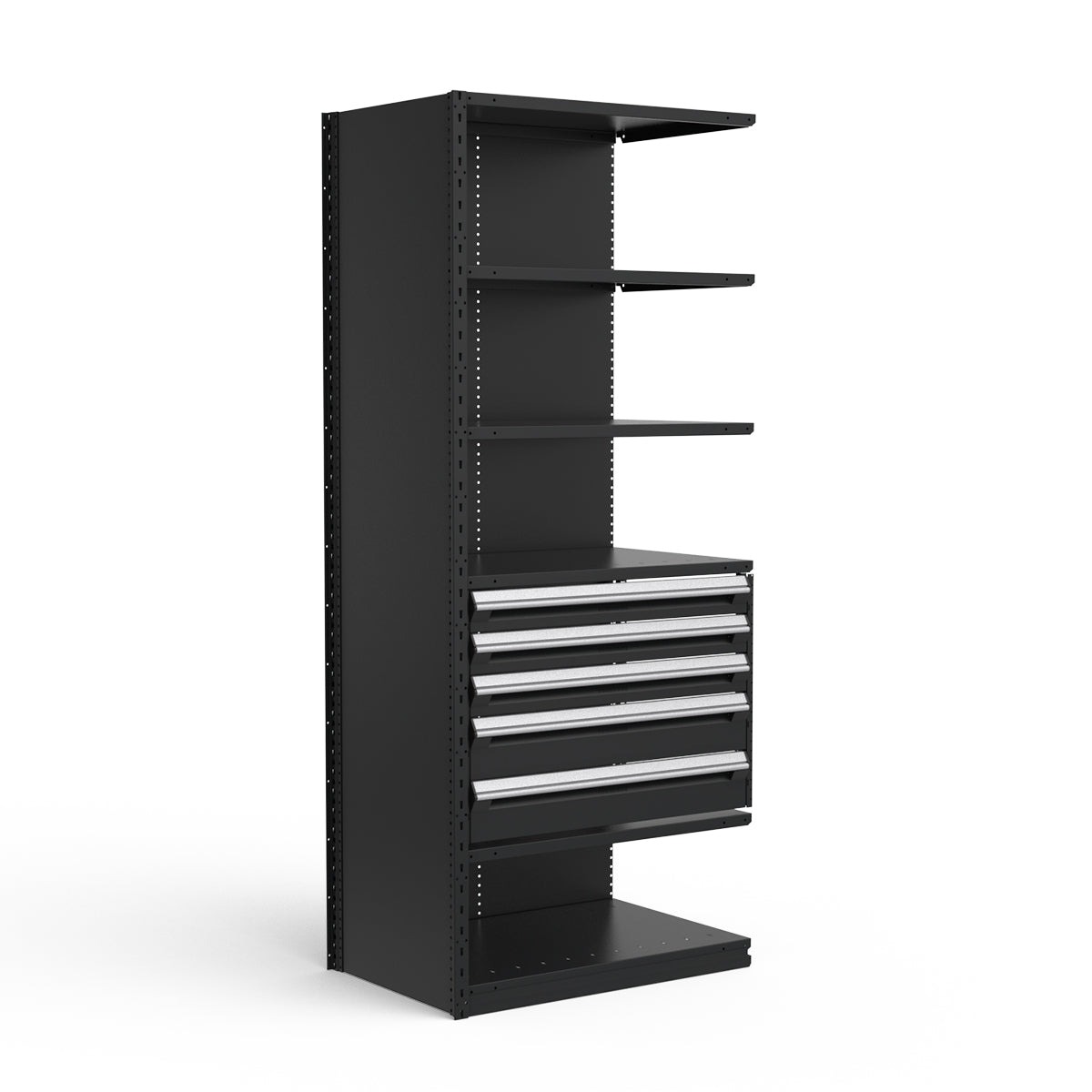 Shelving with Drawers - 24"H Drawer Bank - 5 drawers (Add-On)