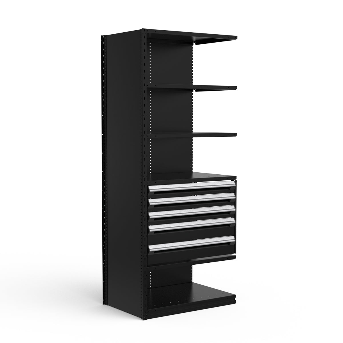 Shelving with Drawers - 24"H Drawer Bank - 5 drawers (Add-On)