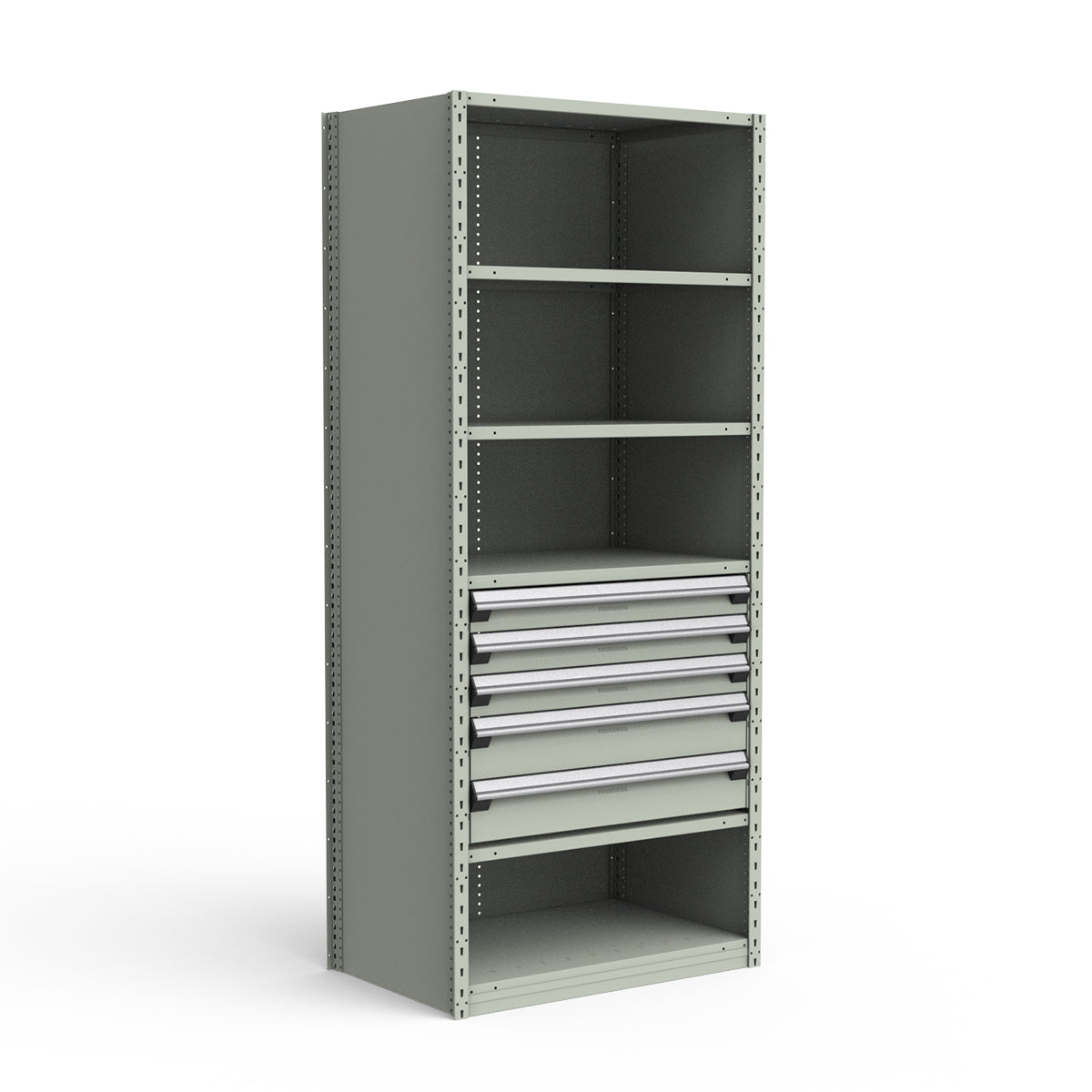 Shelving with Drawers - 24"H Drawer Bank - 5 drawers (Starter)